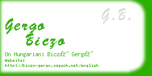 gergo biczo business card